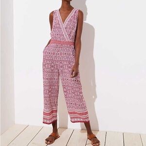 NWT Loft Beach‎ Red Jumpsuit - XS